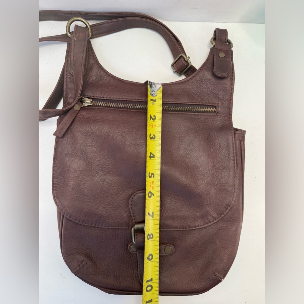 Fat Face Anna Chocolate Brown oiled Leather crossbody satchel  Bag - Picture 12 of 15